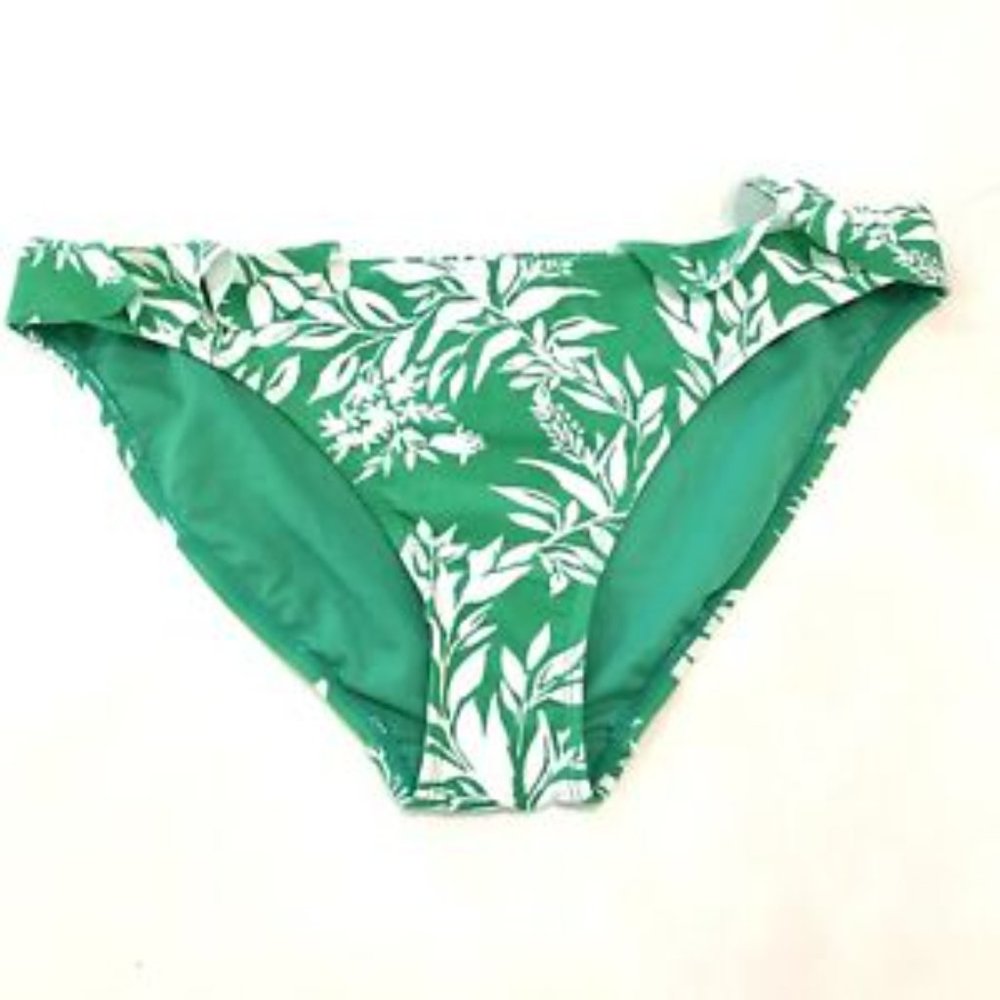 Gottex Profile Modern Swim Suit Bottoms Green White Floral. New! Size 10